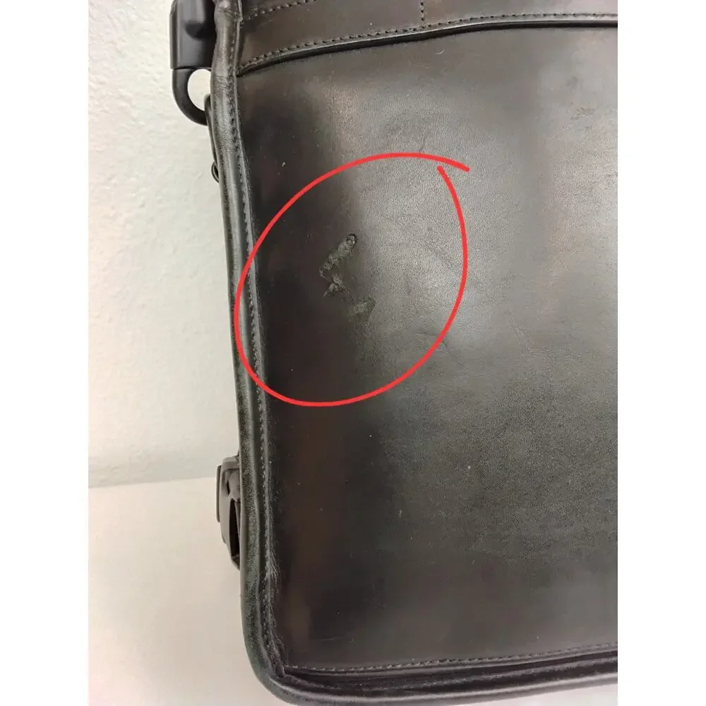 Tumi Messenger Bag Men's Leather Laptop Sleeve Commuter Bag Work Travel #Z5791